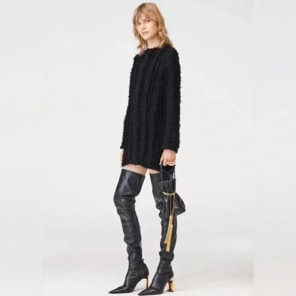ZARA OVER-THE-KNEE HEELED BOOTS LIMITED EDITION - Picture 5 of 16
